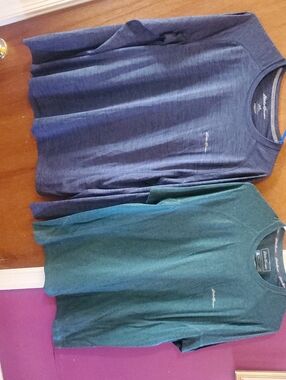 Eddie Bauer Short Sleeve And Long Sleeve Crew Tees in Navy and Teal